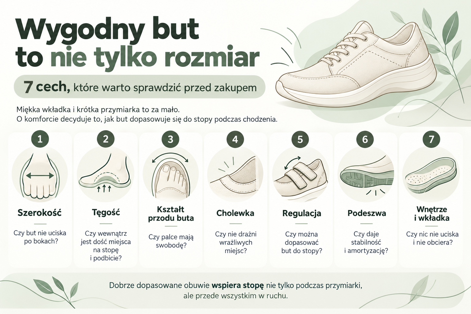 Co sprawia że but jest wygodny?